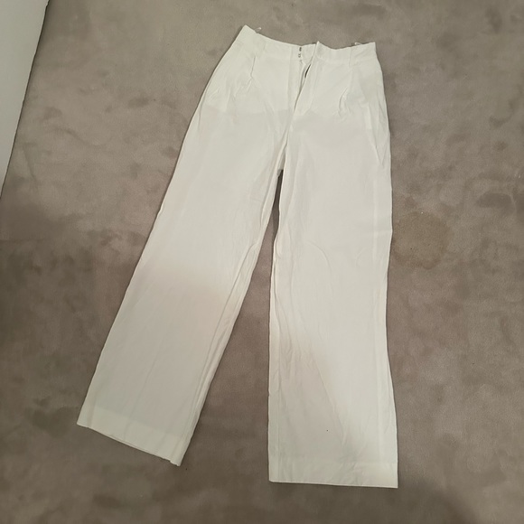 Linen blend ZARA white pants - Picture 4 of 5